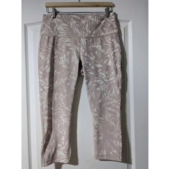 Lululemon | Wunder Under Crop in Shadow Leaf Light Ivory Muse/Light Ivory - Picture 6 of 14